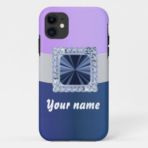 Mauve & Blau anpassbarer Text Case-Mate iPhone Hülle