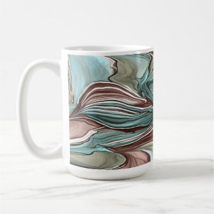 Mauve Blue Aqua Swirling Tasse
