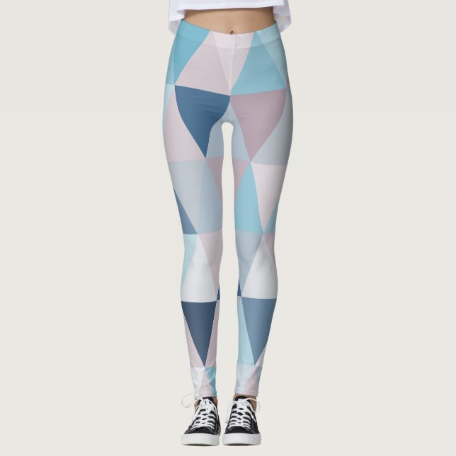 Mauve Blue Triangle A Leggings (Vorderseite)