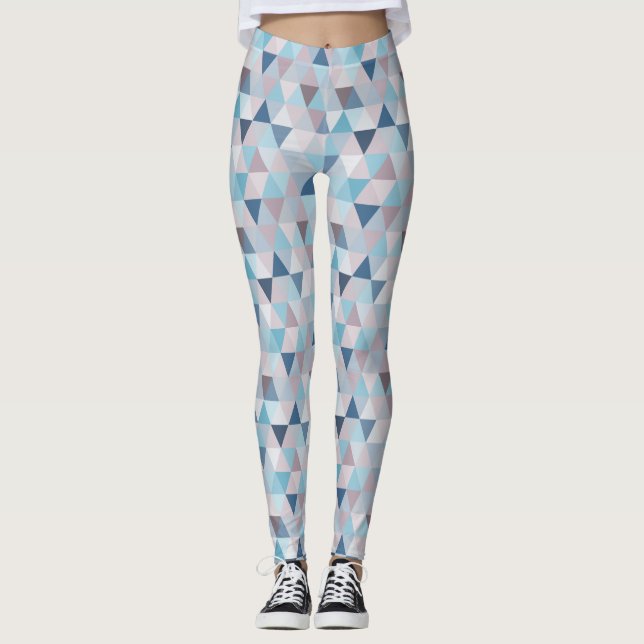Mauve Blue Triangle C Leggings (Vorderseite)