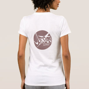 Mauve Cercle Rose Jésus Saves T-shirt Graffiti