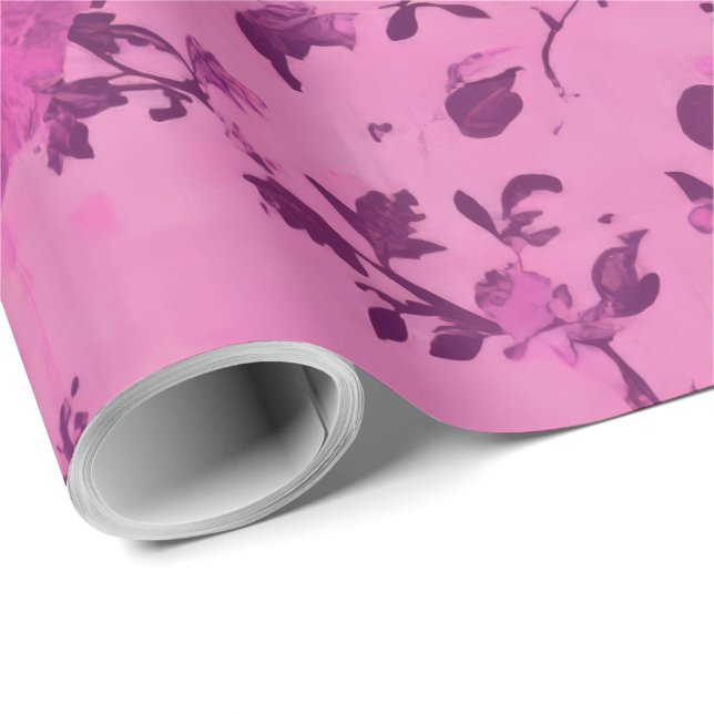 Mauve Chinoiserie Decoupage Geschenkpapier (Rolleneckpunkt)
