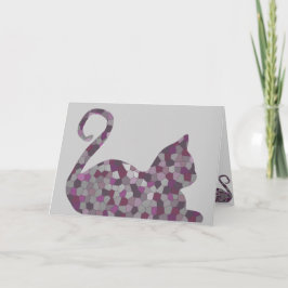 Mauve CrystalKatz Grußkarten Karte