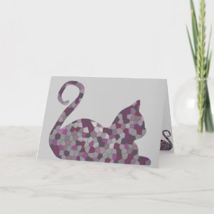 Mauve CrystalKatz Grußkarten Karte