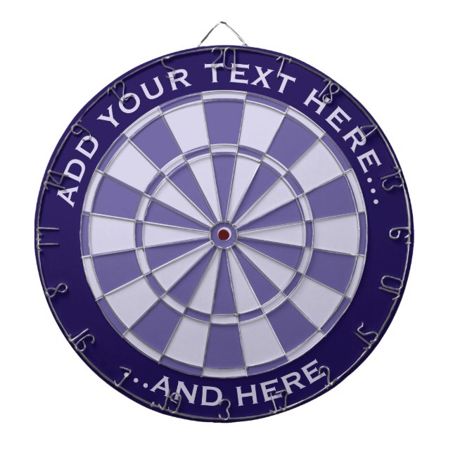 Mauve Dartboard mit benutzerdefiniertem Text Dartscheibe (vorne)