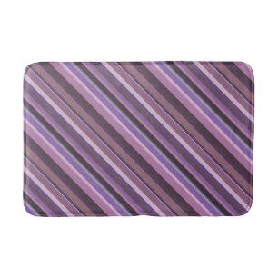 Mauve diagonale Streifen Badematte