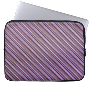 Mauve diagonale Streifen Laptopschutzhülle