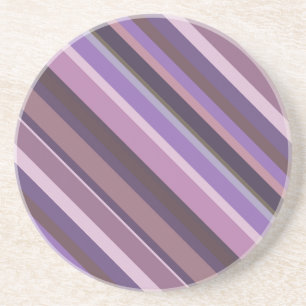 Mauve diagonale Streifen Sandstein Untersetzer