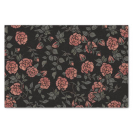 Mauve Dusty Floral Pattern Blume Seidenpapier