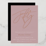 Mauve Dusty Pink 50. Geburtstagsparty Rose Gold Folieneinladung<br><div class="desc">Mauve Dusty Pink 50. Geburtstagsparty Rose Gold Foil Einladung Weitere Einladungen in unserem Nest und Nest Store</div>