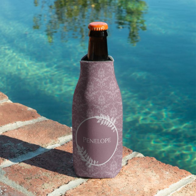 Mauve Elegant Damask Glacière de bouteille personn (Piscine in situ)