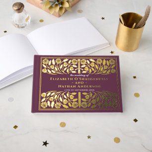 Mauve Fantasy Royal Mittelalterliches Schwert Hoch Gästebuch