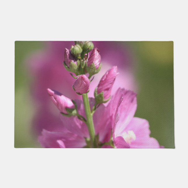 Mauve Floral Blooms Fußmatte (Vorderseite)