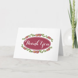 Mauve Floral Motif dankt Ihnen für jede Occasion C Dankeskarte