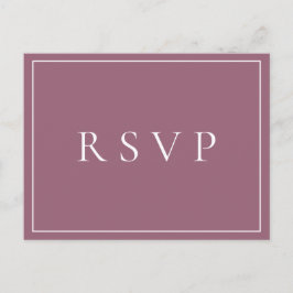 Mauve Floral Wedding RSVP Song Request Einladungspostkarte