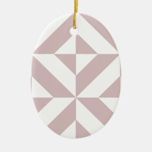 Mauve Geometric Deko Cube Pattern Keramikornament
