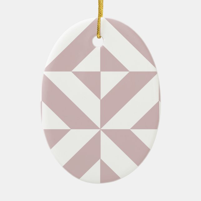 Mauve Geometric Deko Cube Pattern Keramikornament (Vorne)