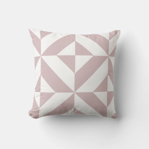 Mauve Geometric Deko Cube Pattern Kissen