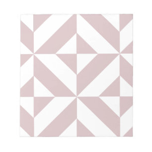 Mauve Geometric Deko Cube Pattern Notizblock