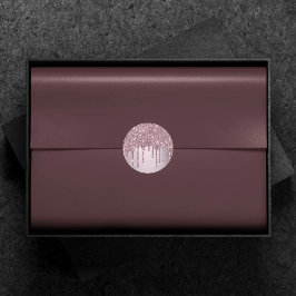 Mauve-Glitzer | Dusty Pink Melt Shimmer Runder Aufkleber