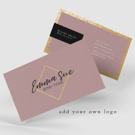 Mauve Gold Eleganter Luxus hinzufügen Ihr Logo Visitenkarte