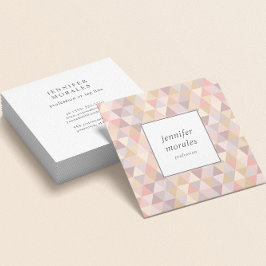 Mauve Grau Pink Cream Yellow Quadratische Visitenkarte