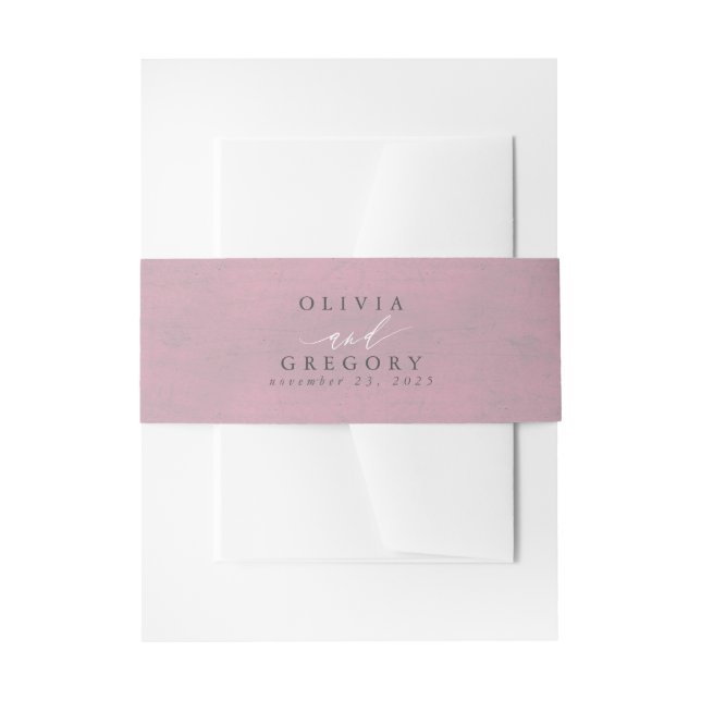 Mauve Gray Mute Lila Hochzeit Einladungsbanderole (Vorderseite Beispiel)