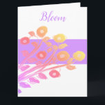 Mauve Happy Birthday Girlfriend Paper Card Karte<br><div class="desc">Die Farben sind lila,  rosa,  weich gelb und weiß</div>