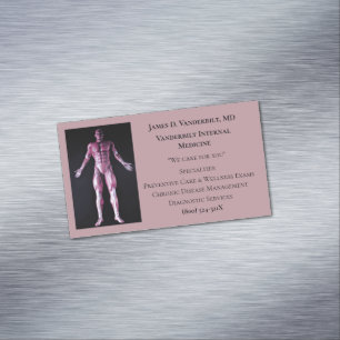 Mauve Human Body Interne Medizin Doktor Magnetische Visitenkarte