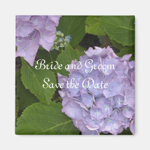Mauve Hydrangea Save the Date Magnet