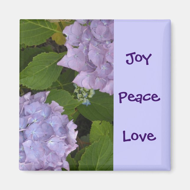 Mauve Hydrangeas Magnet (Vorne)