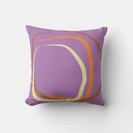 Mauve Kissen mit staubigen rosa, orange und weiß