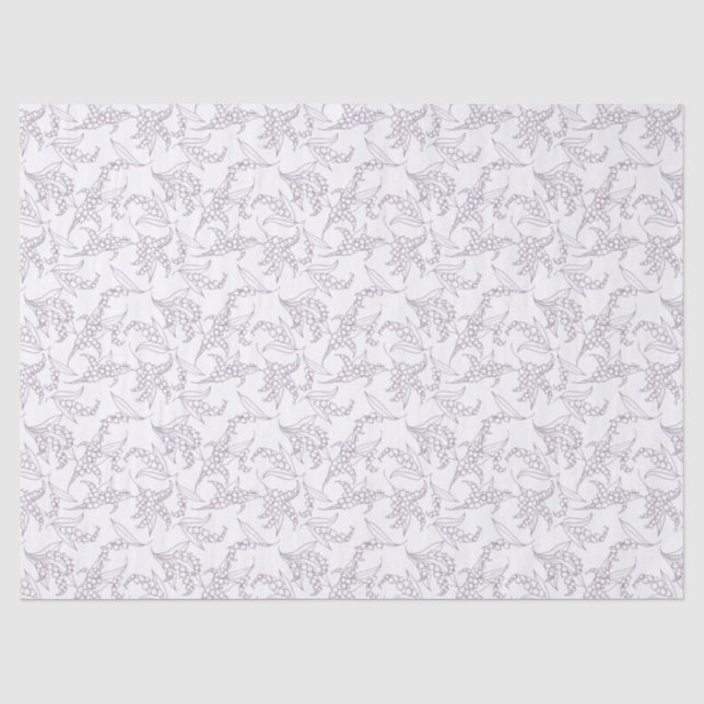 Mauve-Konturen auf dem Weißen Muster Seidenpapier (Vorderseite)