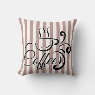 Mauve Lavender Streifen (Kaffee) dekoratives Kisse Kissen
