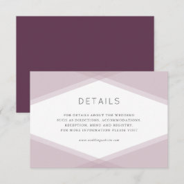 Mauve Layered Geometric Dark Lila Details Begleitkarte