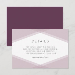 Mauve Layered Geometric Dark Lila Details Begleitkarte