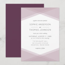 Mauve Layered Geometric & Dark Lila Wedding