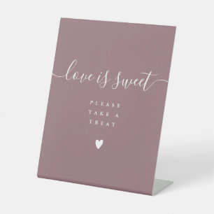 Mauve Liebe ist süß Nimm eine Belohnung Gefallen Sockelschild