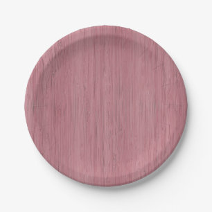Mauve Lila Bamboo-Holzkörner-Look Pappteller