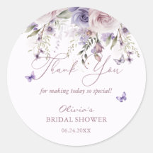 Mauve Lila Butterfly Brautparty Vielen Dank