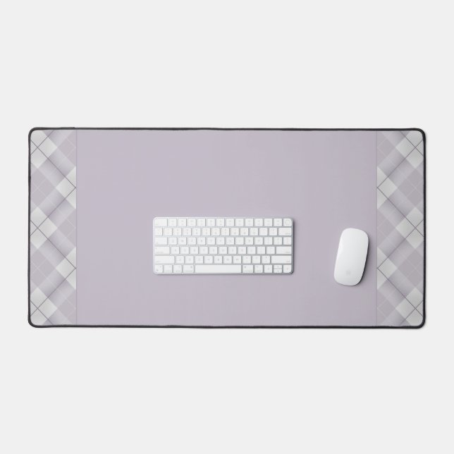 Mauve Lila mit Kariertem Sidebar Design Schreibtischunterlage (Tastatur & Maus)