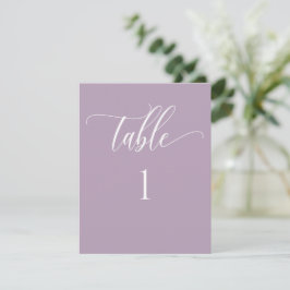 Mauve Lila Moderne Minimalistische Tischnummer