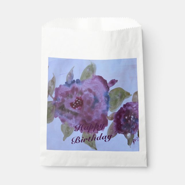 Mauve Lila und Blau Geschenktütchen (Vorderseite)