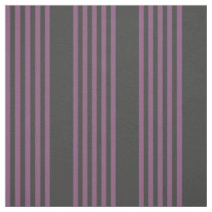 Mauve lila und Holzkohle 5 Streifen Muster Stoff