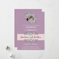 Mauve Lila Wedding Einladung