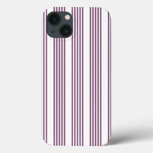 Mauve lila-weiß-Streifen Muster Case-Mate iPhone Hülle