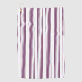 Mauve lila-weiß-Streifen Muster Golfhandtuch