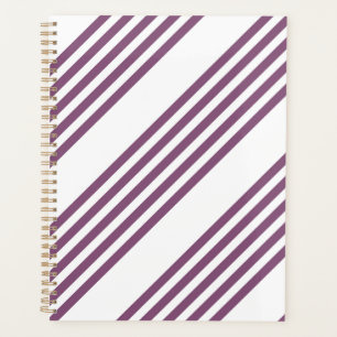 Mauve lila-weiß-Streifen Muster Planer