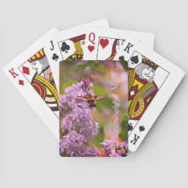Mauve Lilac Floral Spielkarten
