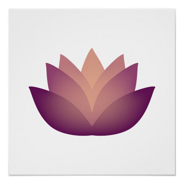 Mauve Lotus Blume Design Poster (Vorderseite)